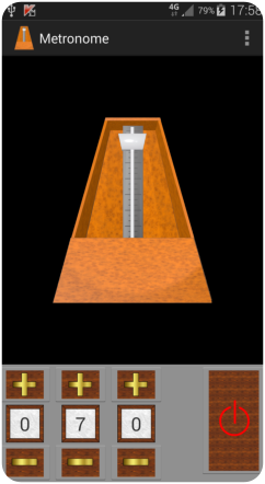 Copie d'cran de l'application "Mtronome"